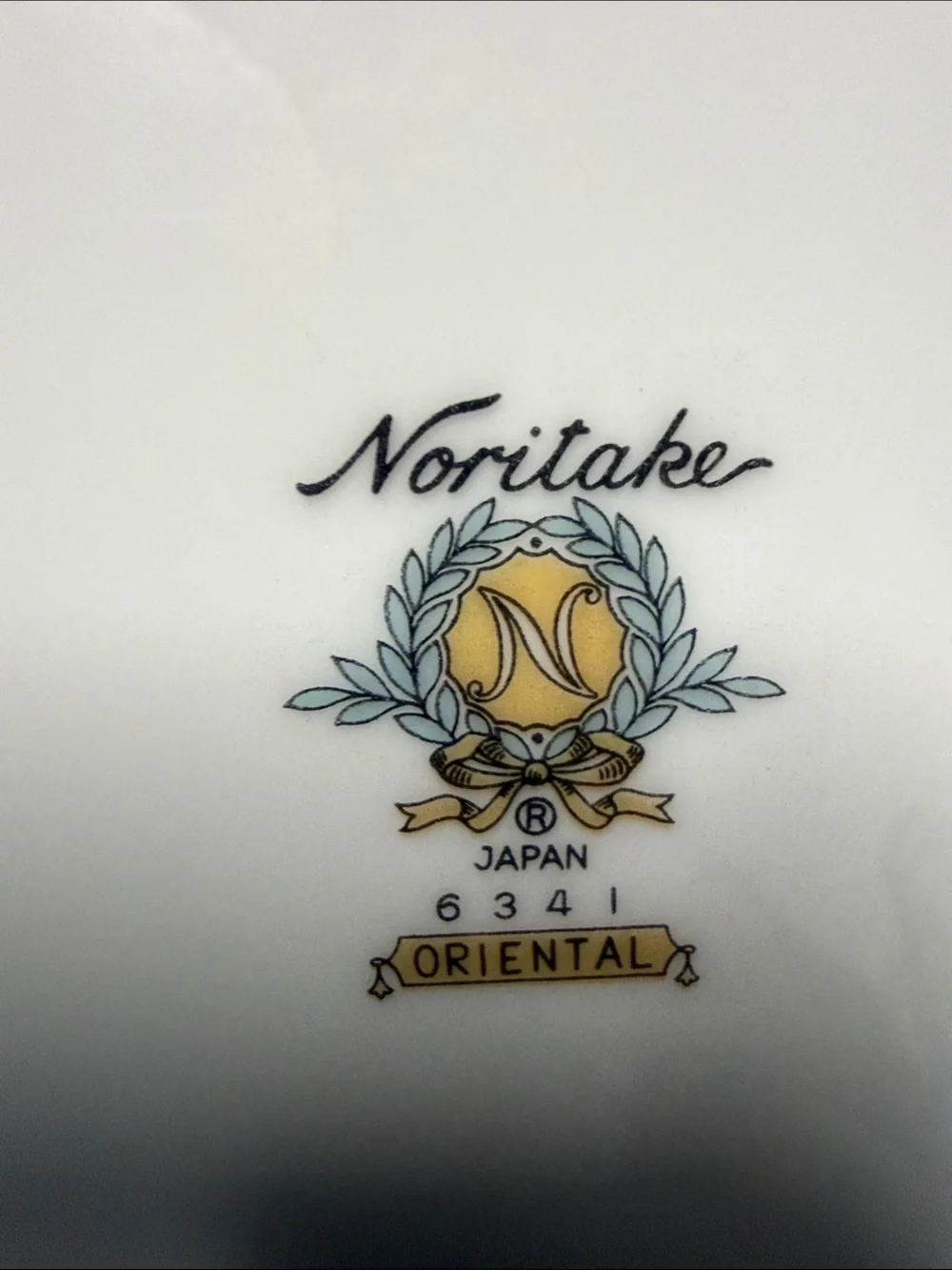 Vintage Noritake Oriental 6341 Japan 55-Piece China Set Bamboo Gold Trim dinner